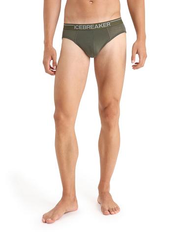 Loden Icebreaker Merino Anatomica Briefs Men's Underwear | AU 1297LISH